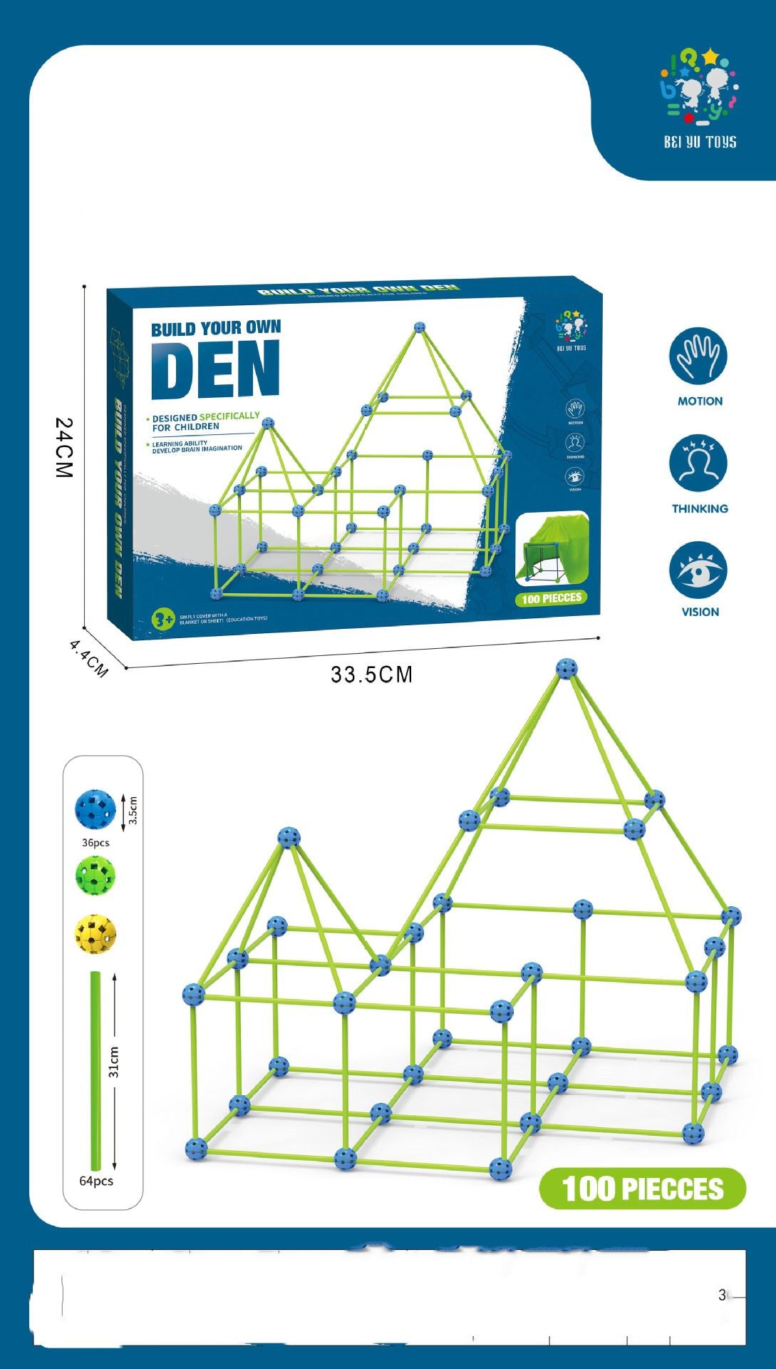 Castle Fortress Builder Kit for Children