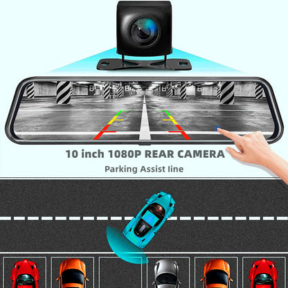 Dual View Recording Rear View Mirror Dash Cam